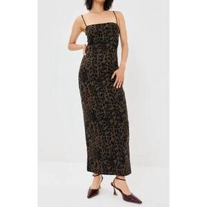 NEW REFORMATION elise jersey knit slip dress in tana